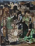 George Campbell, Farmyard West Of Ireland, Mixed media