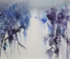 River Flood by Richard Kingston, Watercolour, sold Oct 2024