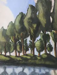 Christy Brown, Lake Scene, Watercolour