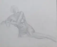 Countess Markievicz, Nude Study, Pencil