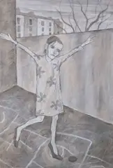 Eddie Mooney, Playing Beds, Chalk and charcoal