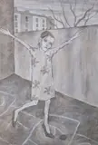 Eddie Mooney, Playing Beds, Chalk and charcoal