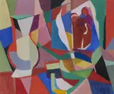 Father Jack P. Hanlon, Still Life With Vase, Jug And Picture, Oil on canvas