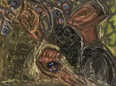Fruit Harvest by Nano Reid, Oil on board, sold May 2024