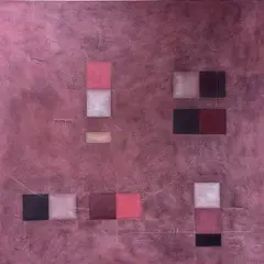 Felim Egan, Red And Grey Multi Squares, Oil on canvas