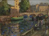 James Humbert Craig, The Seine, Paris, Oil on board