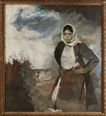 William Orpen, Edith, Gypsy Girl (Sketch 'Bear Woman'), Oil on canvas