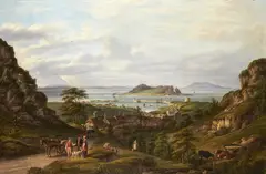 John George Mulvany, Howth, Looking Over The Town, The Pier And Ireland's Eye