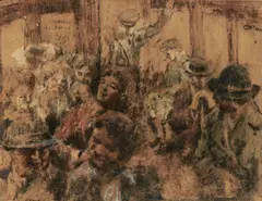 Fares Please? by William Conor, Pastel, sold May 2024