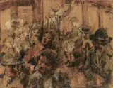 William Conor, Fares Please?, Pastel