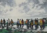Sunday In The West by Markey Robinson, Gouache on board, sold May 2024