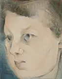 Louis le Brocquy, Head Of A Young Woman (Melanie Le Brocquy), Oil on canvas