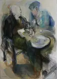 Manar Al Shouha, La Fheile Padraig, Oil paint and mixed on canvas