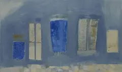 Pam Harris, Interior, Oil on paper