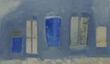Pam Harris, Interior, Oil on paper