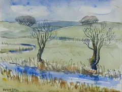 Lagan Valley by Gerard Dillon, Watercolour, sold May 2024