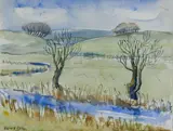 Gerard Dillon, Lagan Valley, Watercolour