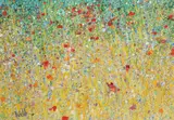 Kenneth Webb, Poppies In A Cornfield, Oil on board