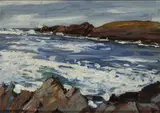 Paul Henry, The Wild Sea, Achill, (TOWARDS INISHGALLON ISLAND) (c.1918) Oil on board