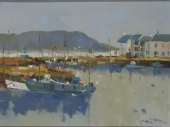 Roundstone by Liam Treacy, Oil on canvas, sold May 2024