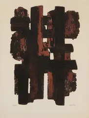 Pierre Soulages, Eau-Forte Ix, Lithograph