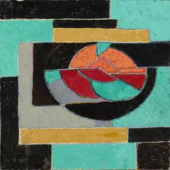 Gilbert Thevenot, Abstract Composition, Oil on canvas
