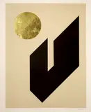 Patrick Scott, Tangram Iii, 2005, Carborundum with gold leaf