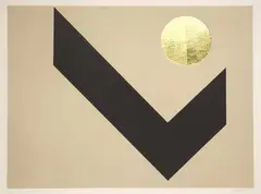 Tangram Iv by Patrick Scott, 2005, Carborundum with gold leaf, sold Apr 2024