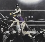 Micheal Farrell, The Great Fight, Acrylic