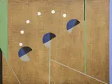 Tim Woolcock, White Arc, Oil on board