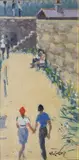 Maurice MacGonigal, The Lovers, Oil on board
