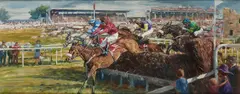 Roy Lyndsay, The Galway Races, Oil on canvas