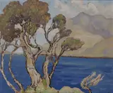 Letitia Marion Hamilton, Wind Blown Tree, Killary, Oil on board