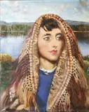 Seán Keating, Irish Girl In Headscarf, Oil on canvas