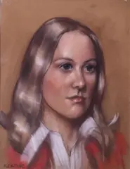 Seán Keating, Portrait Of A Girl, Pastel