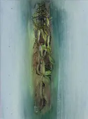Man In A Mist by Gerald Davis, 1988, Oil on board, sold Mar 2024