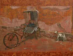 Rachel Burke, Bicycle, Acrylic on canvas