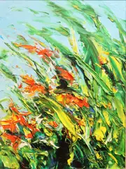 Michael Flaherty, Montbretio, Oil on board