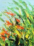 Michael Flaherty, Montbretio, Oil on board