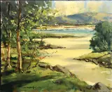 Coastal Landscape by George K. Gillespie, Oil on canvas, sold Mar 2024