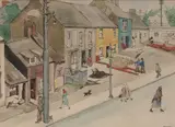 Harry Kernoff, Pound Row, Lewis Road, Killarney, Watercolour