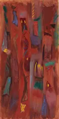 Spanish Panel by Tony O'Malley, 1988, Oil on board, sold Nov 2023
