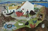 Gerard Dillon, The Fishermans Cottage, Oil on board