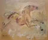 Basil Blackshaw, Horse, Oil on board