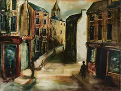 Seamus O'Colmain, Inner City Dublin, Oil on board