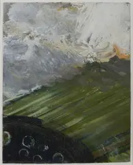 Camille Souter, Now Find Shannon Airport, Oil on paper