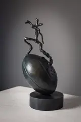 Barry Flanagan, Rugby Sculpture, 2007, Cast bronze