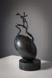 Barry Flanagan, Rugby Sculpture, 2007, Cast bronze