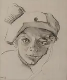 Seán Keating, Head Of A Boy, Charcoal