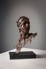 Linda Brunker, Face Of Leaves, Bronze